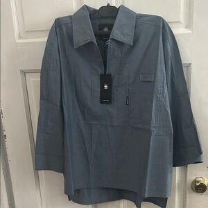 NWT G-Star Steel Blue Blouse - XS but fits like Large
